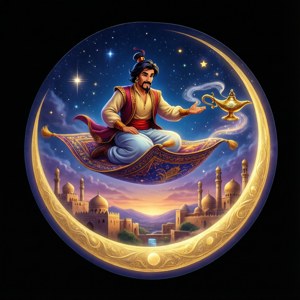 Aladdin Magic Carpet Sticker