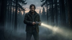 Alan Wake in Foggy Woods