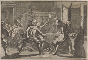 Albrecht von Wallenstein, hertog van Friedland, wordt vermoord door zijn eigen soldaten, 1634