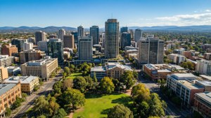 Albury City Center Aerial