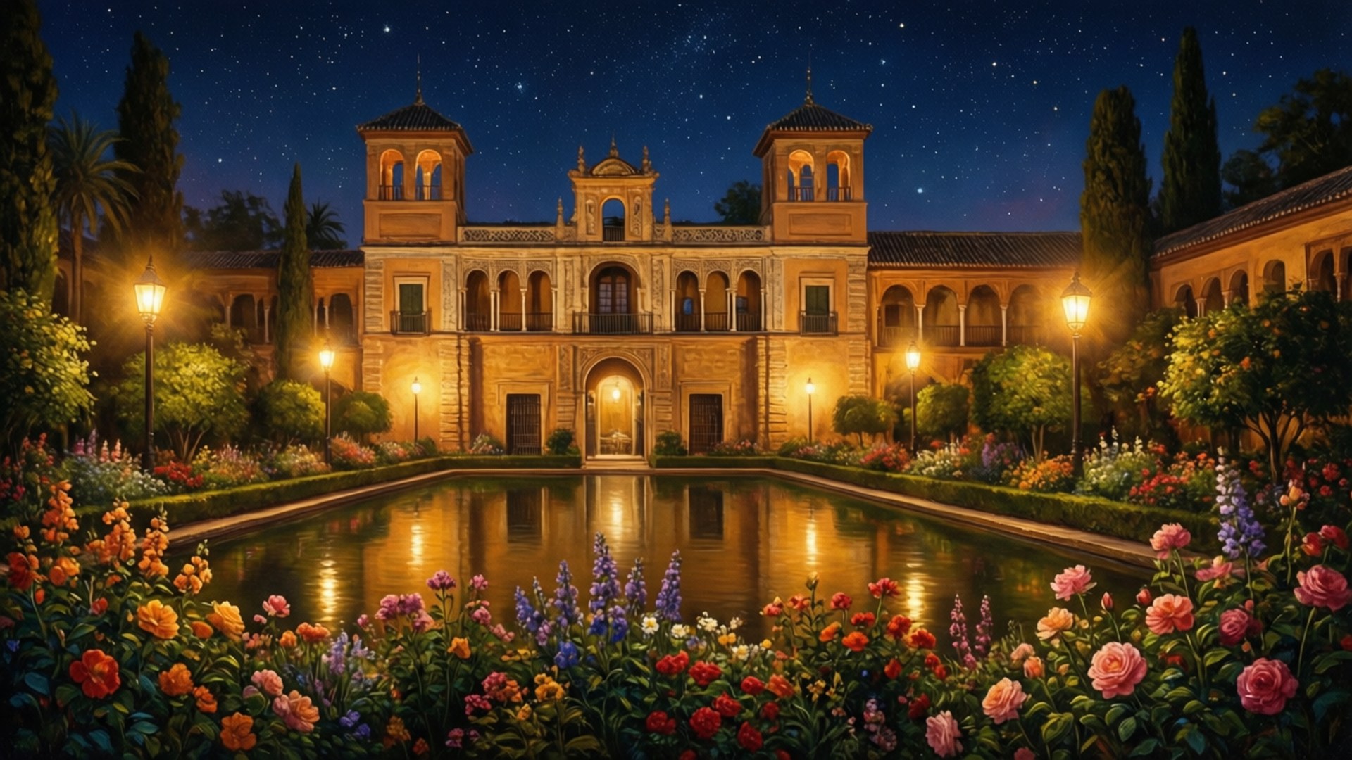 Alcázar Nocturne by Wallpapers.art Studio
