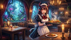 Aletta Serving Dinner