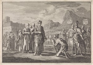 Alexander de Grote knielt voor Jaddus