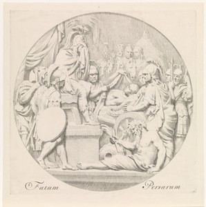 Alexander de Grote rouwt om de dood van koning Darius II van Perzië