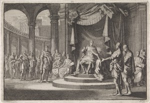 Alexander en Aristobulus verantwoorden zich voor keizer Augustus