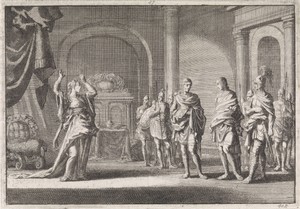 Alexander, zoon van Herodes, wordt gebonden naar zijn gemalin Glasyra gebracht