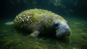 Algae Covered Manatee