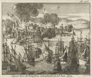 Algiers door de Fransen gebombardeerd, 1682
