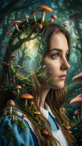 Alice Wonderland Double Exposure
