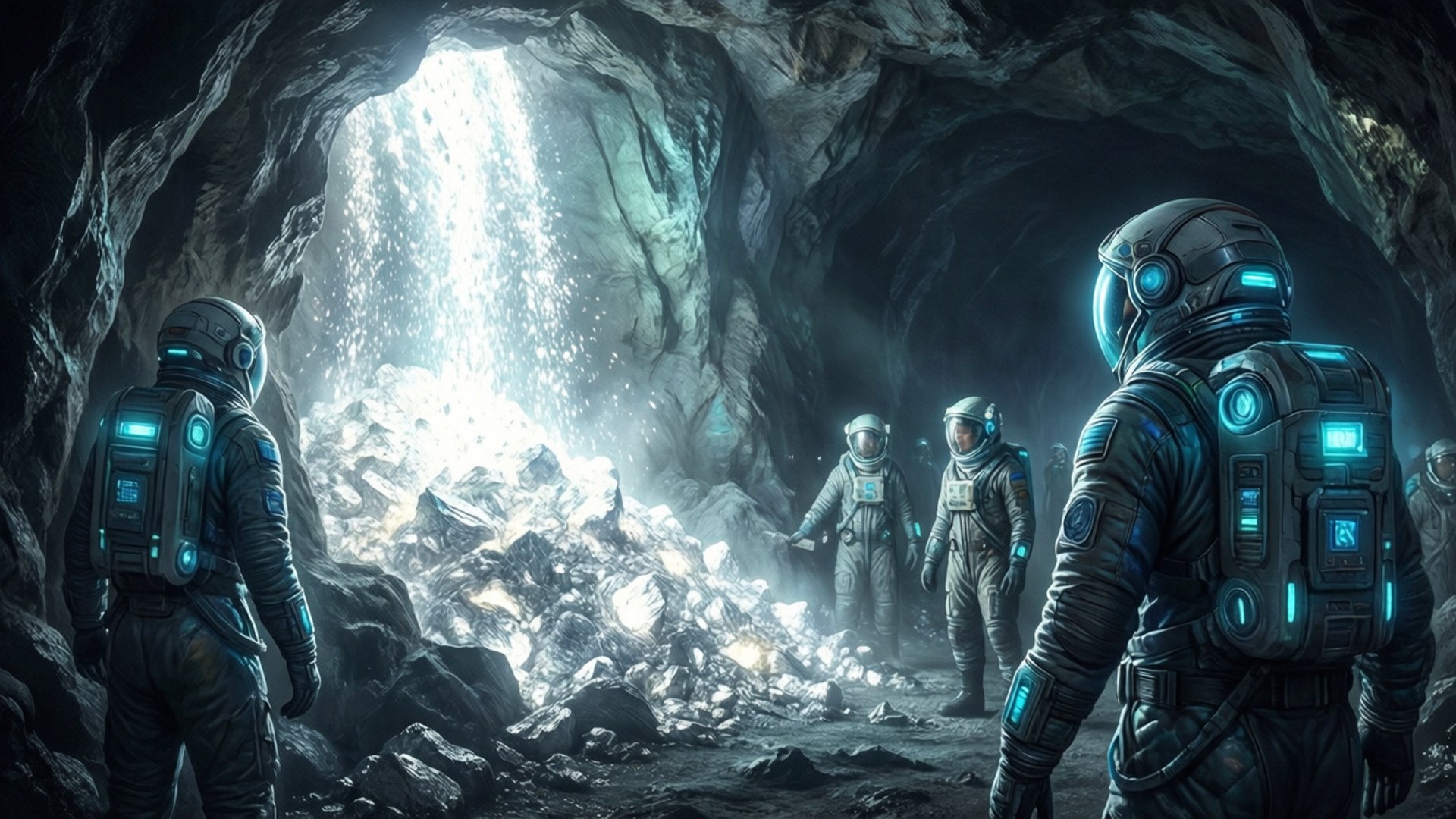 Alien Magnesium Mine by Wallpapers.art Studio