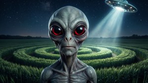 Alien's Red Eye Abduction