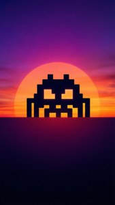 Alien Sunset Silhouette