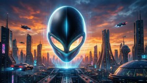 Alienware City Hologram