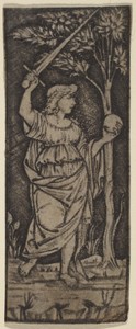 Allegorical Figure: Woman with Sword and Sphere