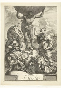 Allegorie met Atlas, Vader Tijd, Zeus, Chorografie en Historia