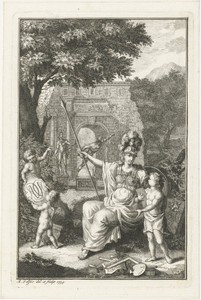 Allegorie met Minerva als patrones van de kunsten