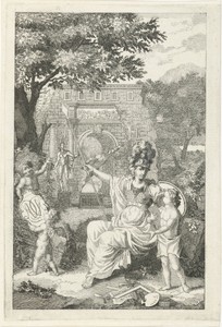 Allegorie met Minerva als patrones van de kunsten