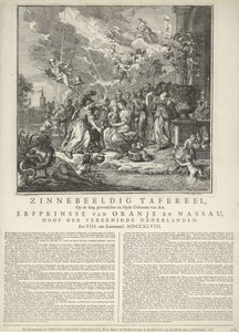 Allegorie op de geboorte van de prins van Oranje, 1748