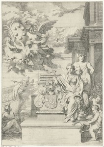 Allegorie op de handel en het familiewapen van De Medici