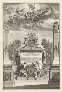 Allegorie op de huwelijksverbintenis tussen Abraham Lestevenon en Geertrui de Vroede