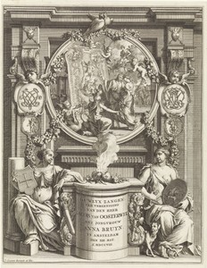 Allegorie op de huwelijksverbintenis tussen Jacob van Oosterwyck en Anna Bruyn