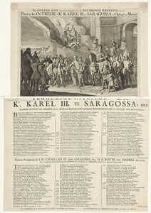Allegorie op de intocht van aartshertog Karel als koning Karel III van Spanje te Zaragoza, 1710