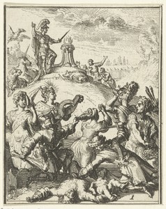 Allegorie op de inval van de Fransen en de bevrijding door Willem III