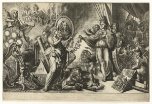 Allegorie op de komst van de Prins van Oranje naar Engeland, 1688