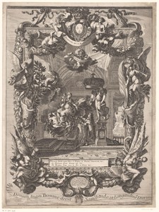 Allegorie op de vredesgelofte van Lodewijk XIV na de belegering van Arras