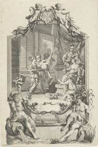 Allegorie op de zijde-industrie in Amsterdam