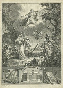 Allegorie op het 100-jarig jubileum van Nederlands Vrijheid, 1648-1748