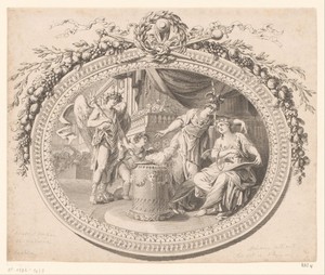 Allegorie op het huwelijk tussen Lodewijk XVI van Frankrijk en Marie Antoinette