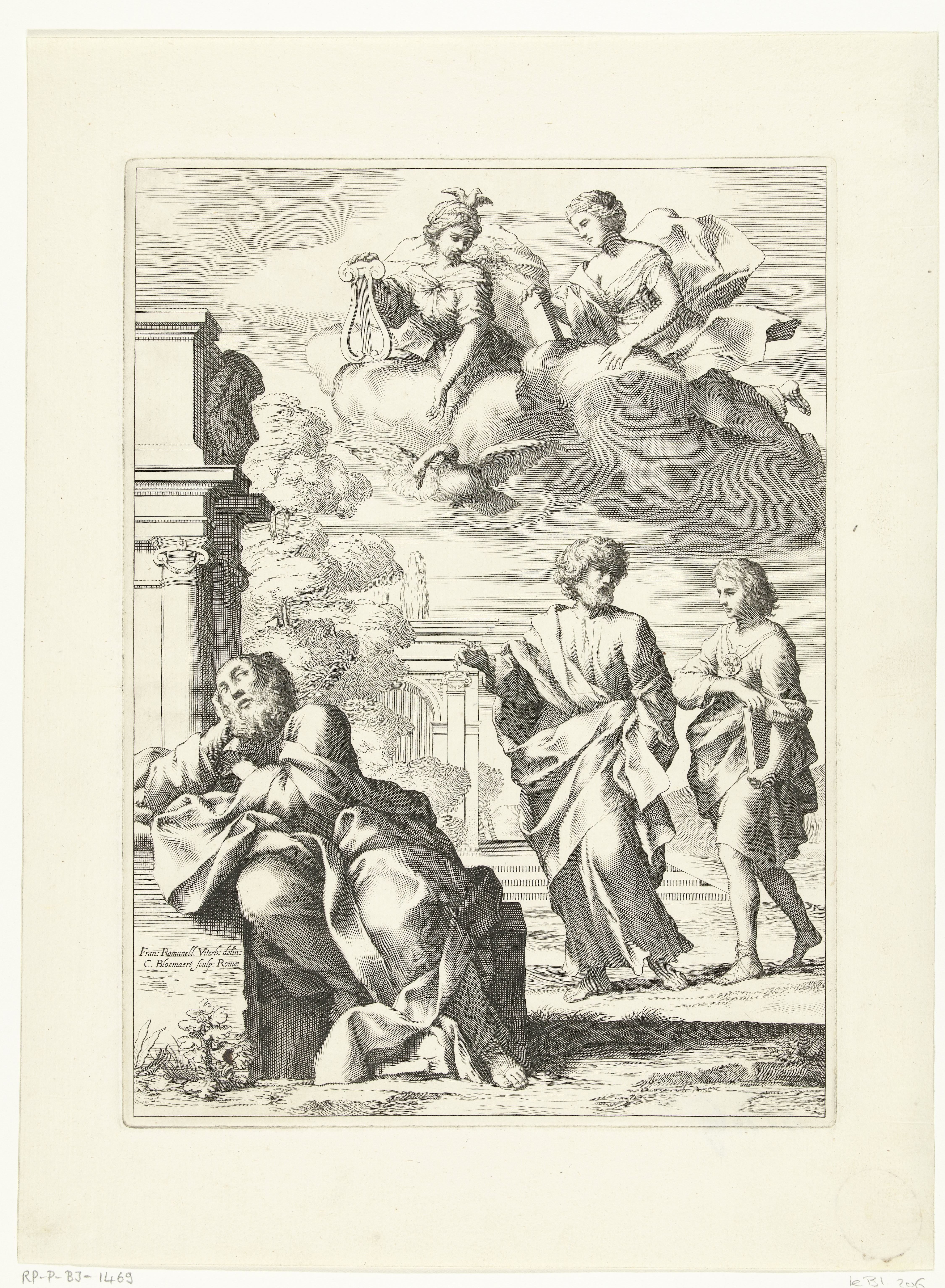 Allegorie over het leren by Cornelis Bloemaert (II)