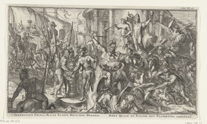 Allegorie rond de kerstening van Friesland en eendracht onder de Germanen