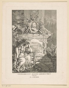 Allegorie rond het grafmonument van Albrecht von Haller