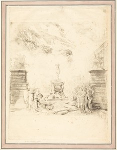 Allégorie sur l'Erection de la Statue de Louis XV (Allegory on the Establishment of a Statue of Louis XV)