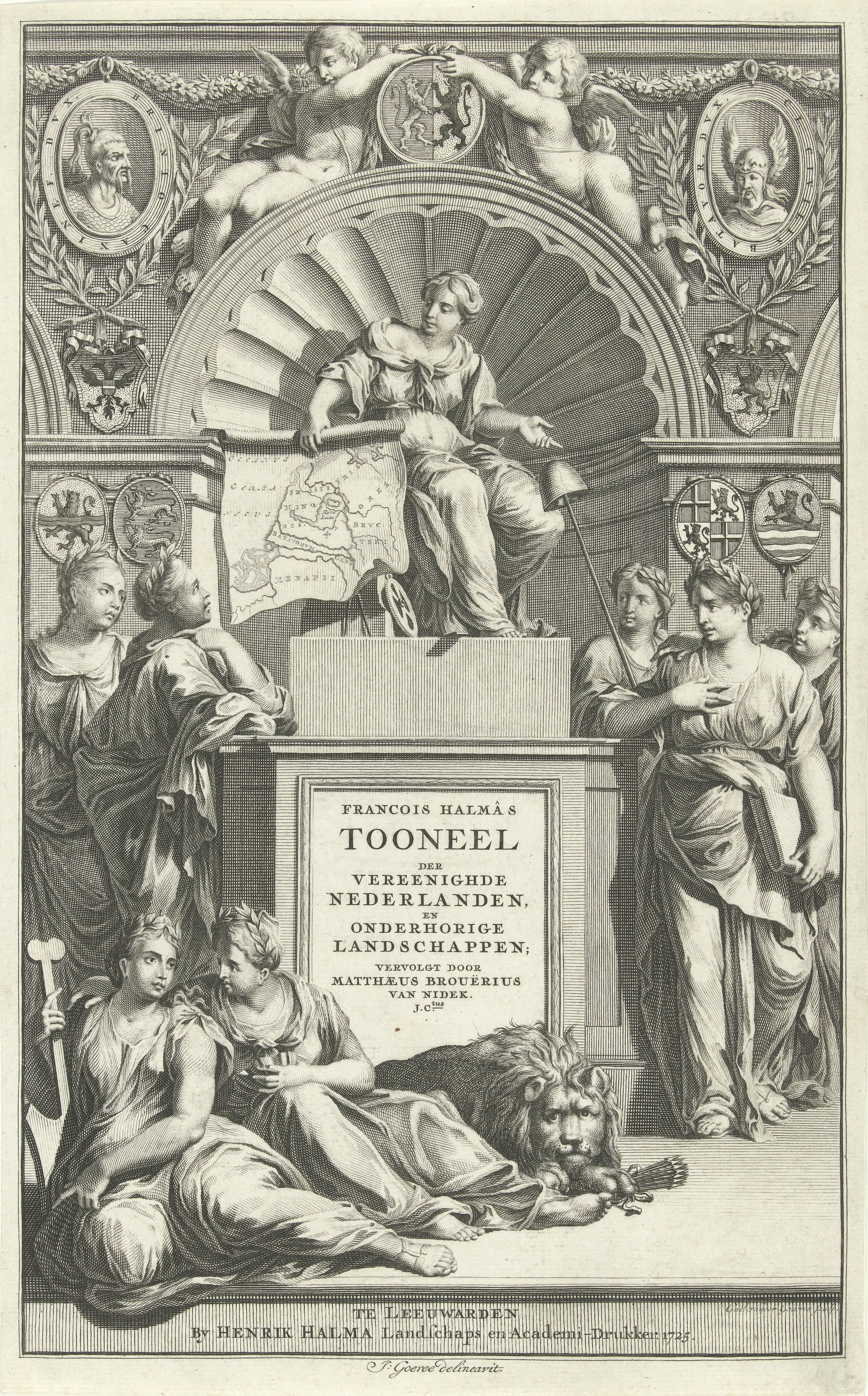 Allegorie van de Republiek der zeven verenigde Nederlanden by Gilliam van der Gouwen