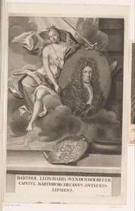 Allegorisch portret van Bartholomäus Leonhard Schwendendörffer