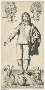 Allegorisch portret van Guillaume Huymans