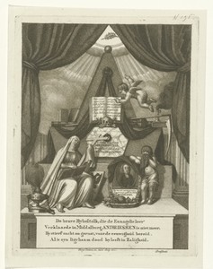 Allegorische compositie op de dood van predikant Andreas Andriessen