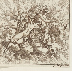 Allegorische compositie op Felix Meritis