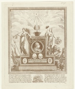 Allegorische compositie ter ere van Willem V prins van Oranje-Nassau, 11 Juli 1787