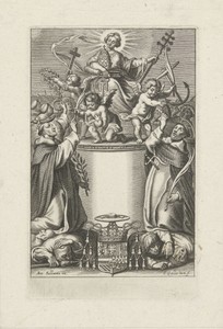 Allegorische titelpagina met twee Dominicaanse martelaren