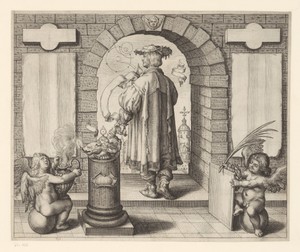 Allegorische uitbeelding van een zonsverduistering te Stockholm in 1535