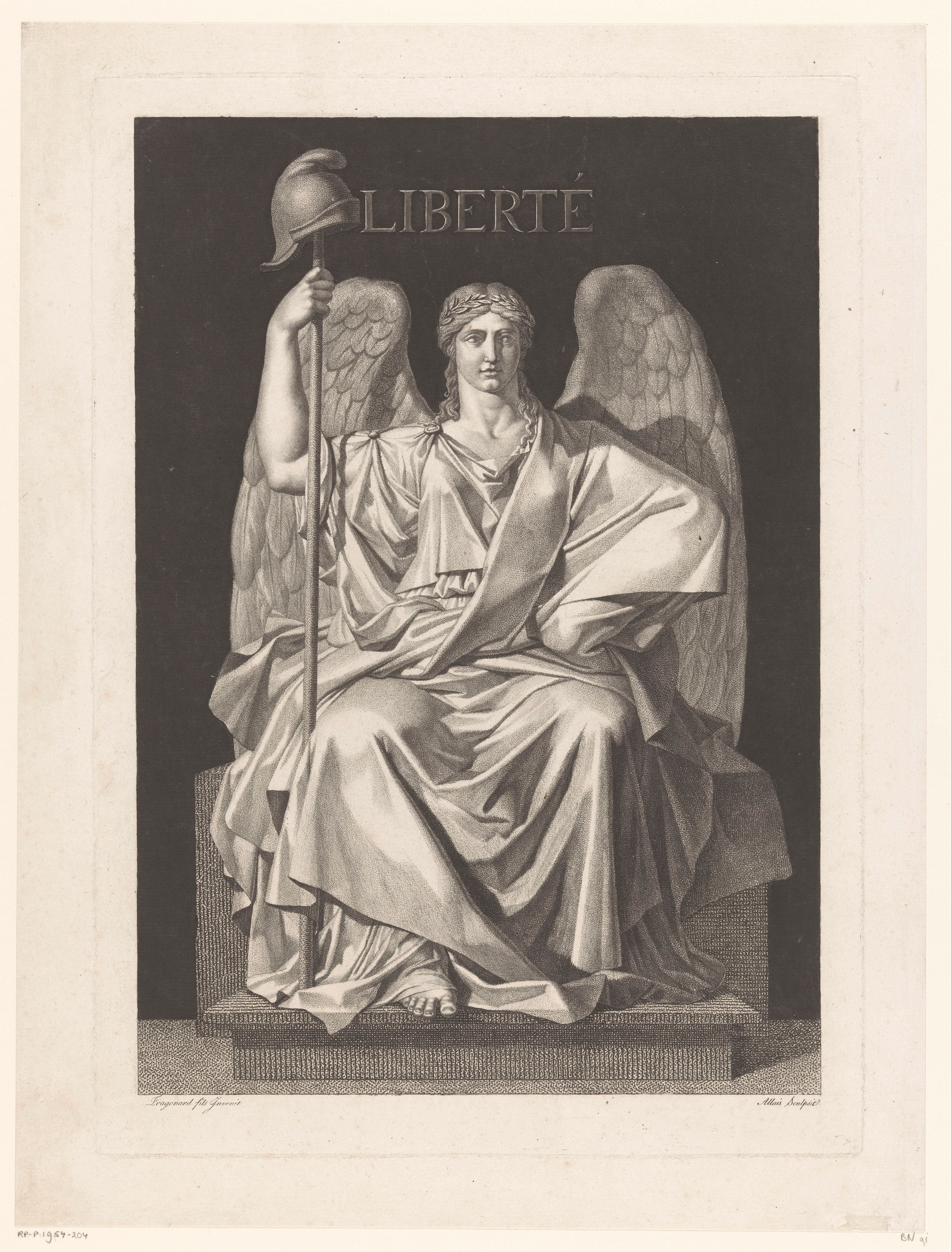 Allegorische verbeelding van de Vrijheid by Louis Jean Allais