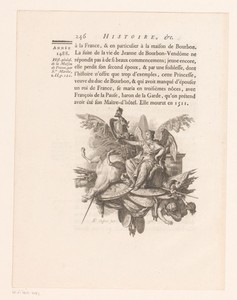 Allegorische voorstelling met engel en gevallen paard