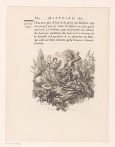 Allegorische voorstelling met engel en ridder