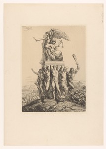Allegorische voorstelling met Justitia en de Waarheid