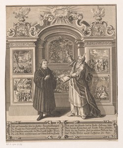 Allegorische voorstelling met Martin Luther en Mozes