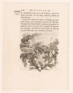Allegorische voorstelling met stamboom en oplichtend kruis